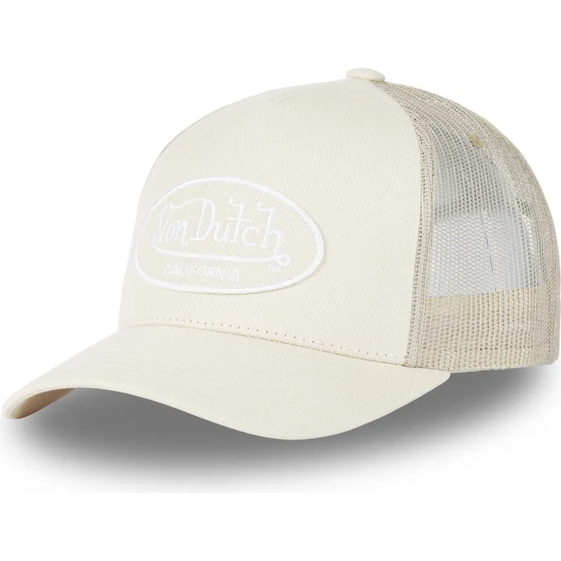 Von Dutch LOF B5B Beige Adjustable Trucker Hat Caphunters Ch