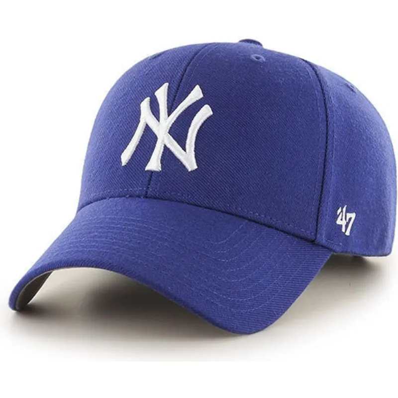 cappelli-curva-blu-cinghia-regolabile-per-bambino-dei-new-york-yankees-mlb-di-47-brand