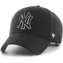 svart-bojd-snapback-keps-med-svartvitt-new-york-yankees-mlb-logotyp-fran-47-brand-mvp