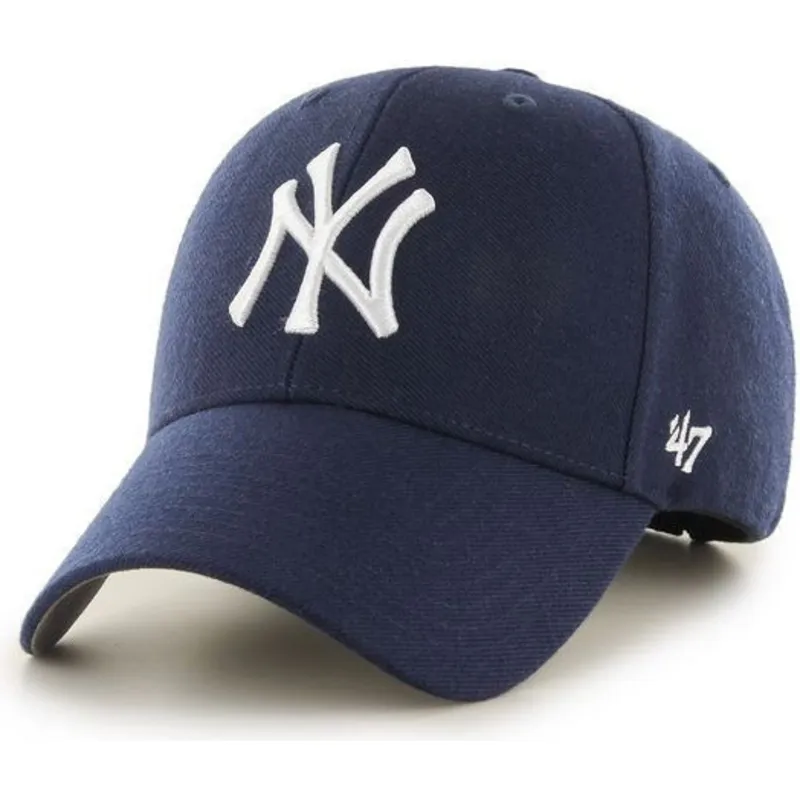 cappellino-blu-navy-con-visiera-curva-e-logo-bianco-snapback-dei-new-york-yankees-mlb-mvp-di-47-brand