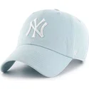 47-brand-mlb-clean-up-new-york-yankees-kappe-mit-gebogenem-schirm-in-hellblau