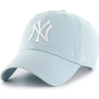 Gorra curva azul claro de New York Yankees MLB Clean Up de 47 Brand