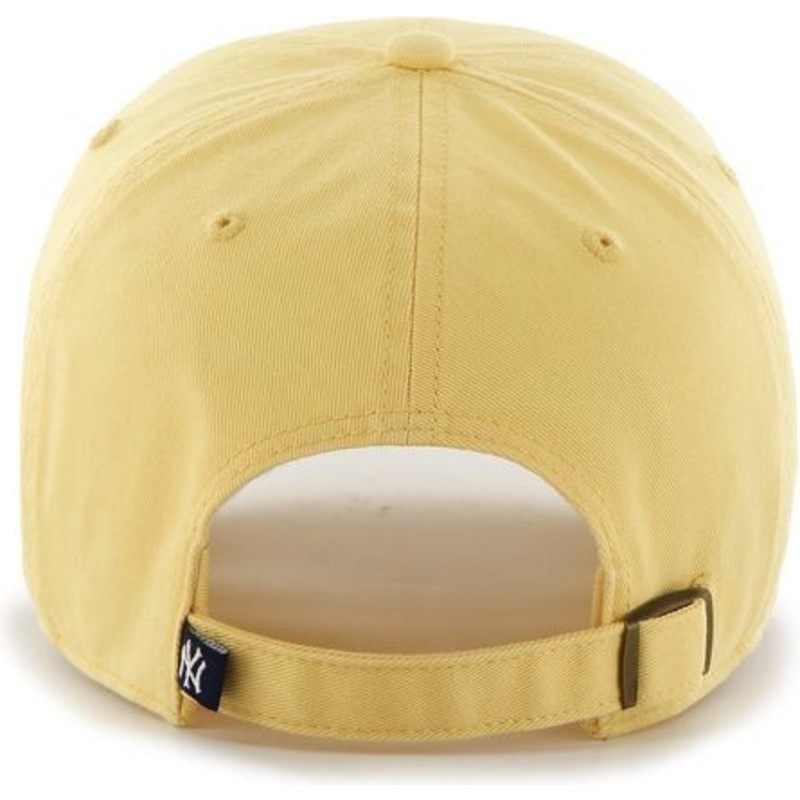 47-brand-curved-brim-new-york-yankees-mlb-clean-up-cap-gelb