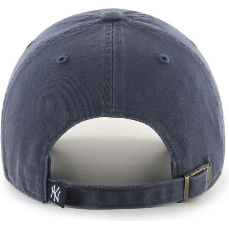 cappellino-curva-grigio-denim-di-new-york-yankees-mlb-clean-up-di-47-brand