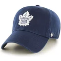 dunkelblaue-gebogene-kappe-der-toronto-maple-leafs-nhl-clean-up-von-47-brand