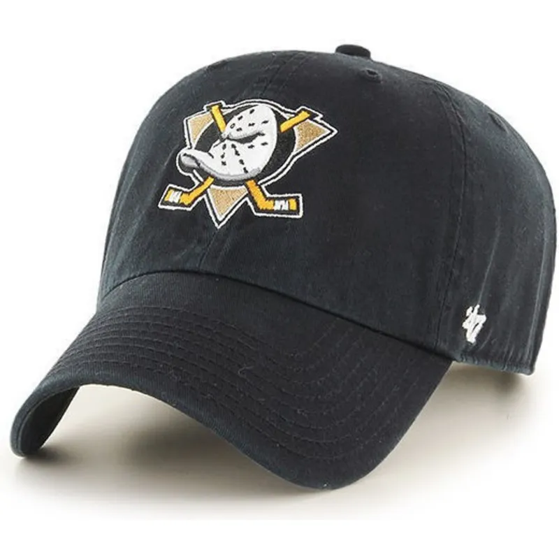 cappelli-curva-nero-cinghia-regolabile-dei-anaheim-ducks-nhl-di-47-brand