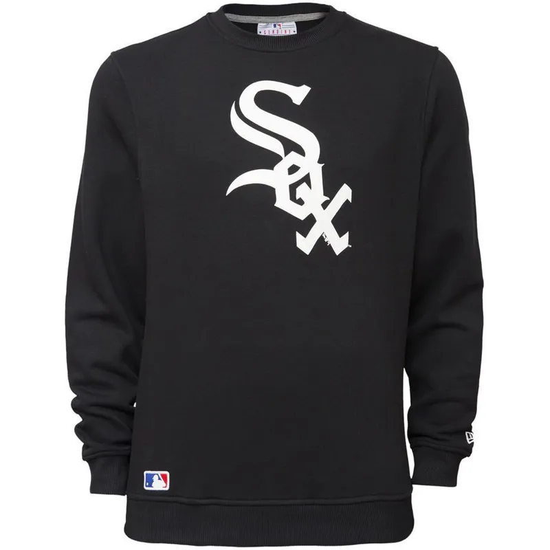 felpe-senza-cappuccio-nero-crew-neck-dei-chicago-white-sox-mlb-di-new-era