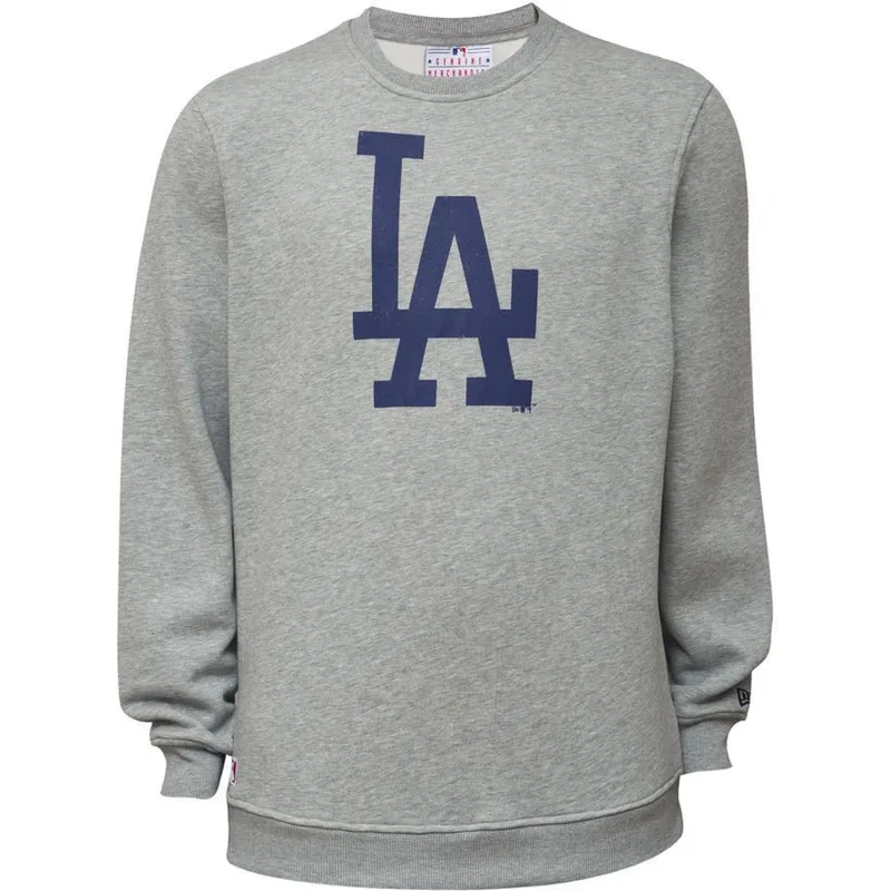 felpe-senza-cappuccio-grigio-crew-neck-dei-los-angeles-dodgers-mlb-di-new-era