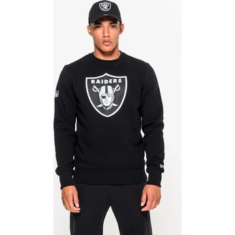 Sudadera negra Crew Neck de Las Vegas Raiders NFL de New Era