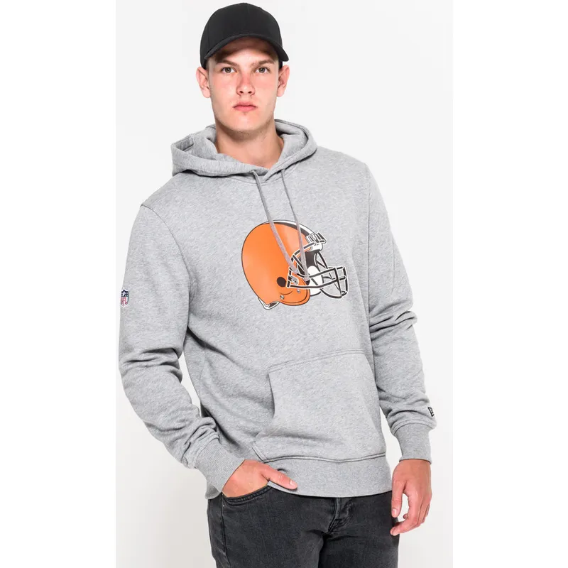 felpe-con-cappuccio-grigio-pullover-hoodie-dei-cleveland-browns-nfl-di-new-era