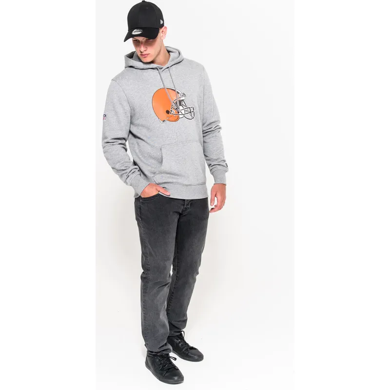 felpe-con-cappuccio-grigio-pullover-hoodie-dei-cleveland-browns-nfl-di-new-era