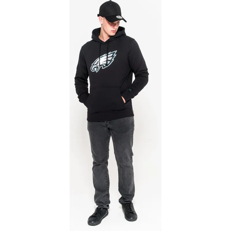 felpe-con-cappuccio-nero-pullover-hoodie-dei-philadelphia-eagles-nfl-di-new-era