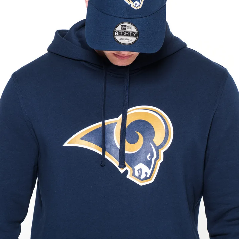felpe-con-cappuccio-blu-pullover-hoodie-dei-los-angeles-rams-nfl-di-new-era