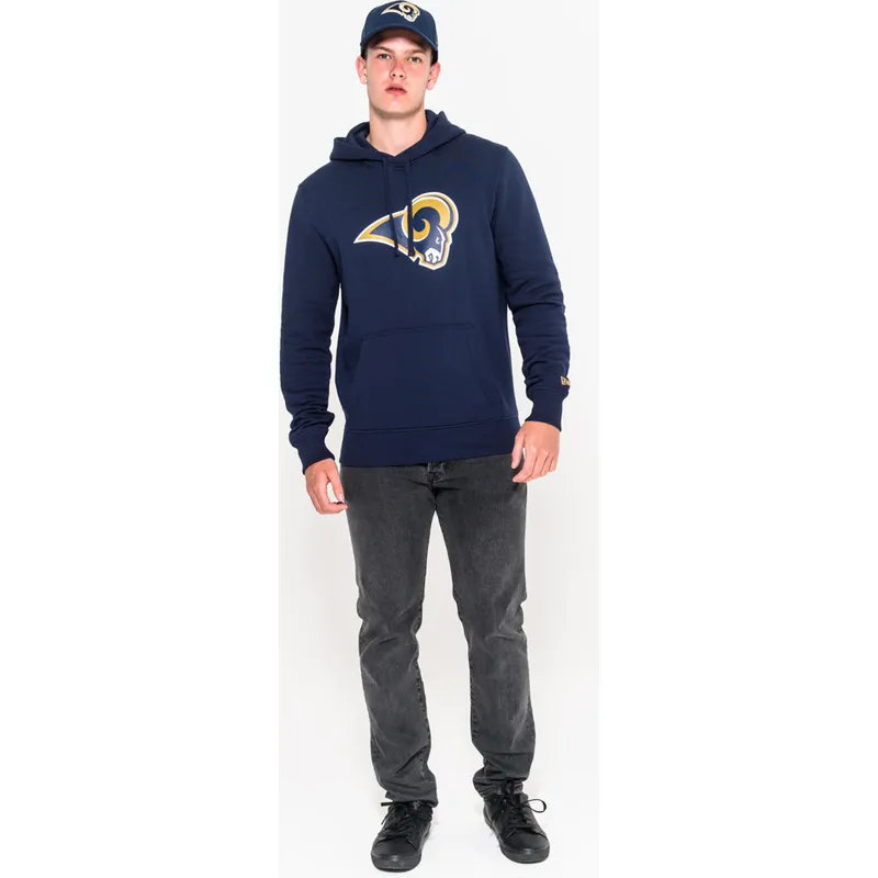 felpe-con-cappuccio-blu-pullover-hoodie-dei-los-angeles-rams-nfl-di-new-era