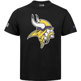 T-shirt a maniche corte nera dei Minnesota Vikings NFL di New Era
