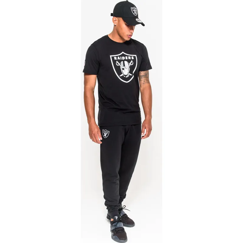 magliette-manica-corta-nero-de-dei-las-vegas-raiders-nfl-di-new-era