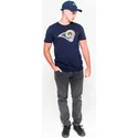 magliette-manica-corta-blu-de-dei-los-angeles-rams-nfl-di-new-era
