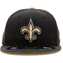 berretto-piatto-nero-aderente-59fifty-authentic-on-field-game-dei-new-orleans-saints-nfl-di-new-era