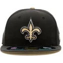 new-era-flat-brim-59fifty-authentic-on-field-game-new-orleans-saints-nfl-fitted-cap-schwarz
