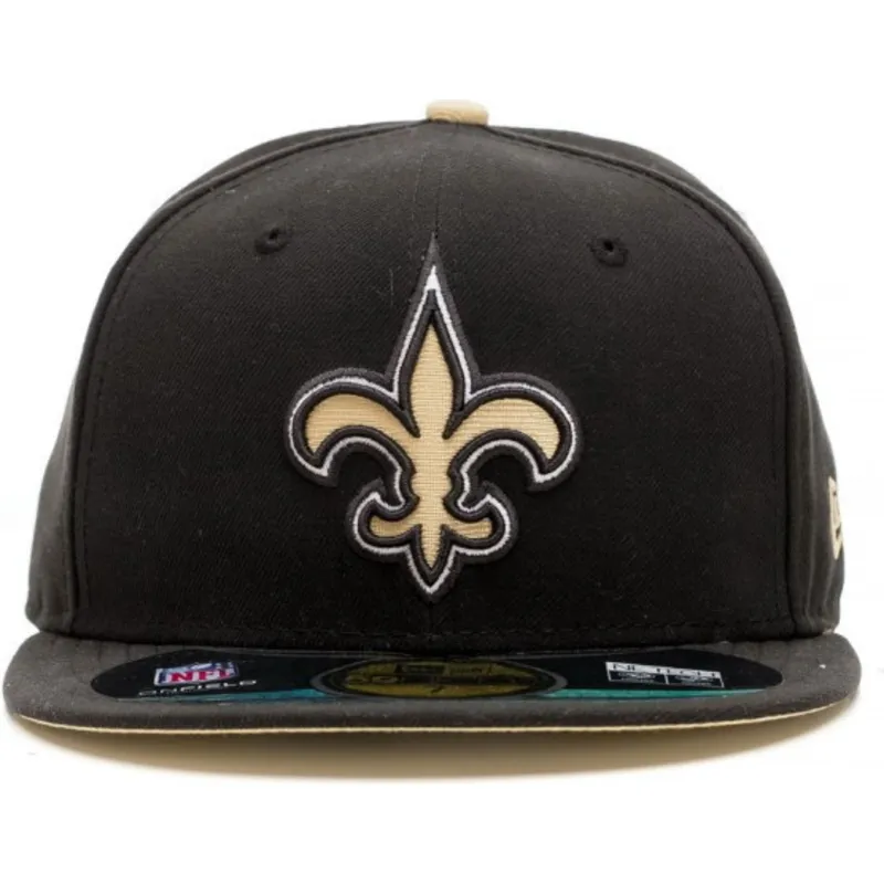 cappelli-piatta-nero-regolato-59fifty-authentic-on-field-game-dei-new-orleans-saints-nfl-di-new-era