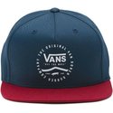 vans-flat-brim-side-stripe-snapback-cap-marineblau-mit-rotem-schirm