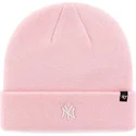 berretto-rosa-con-risvolto-e-logo-dei-new-york-yankees-mlb-centerfield-di-47-brand