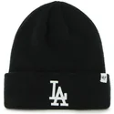 cappello-nero-con-risvolto-e-logo-dei-los-angeles-dodgers-mlb-raised-di-47-brand