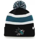 berretto-nero-e-blu-con-pompon-san-jose-sharks-nhl-breakaway-di-47-brand