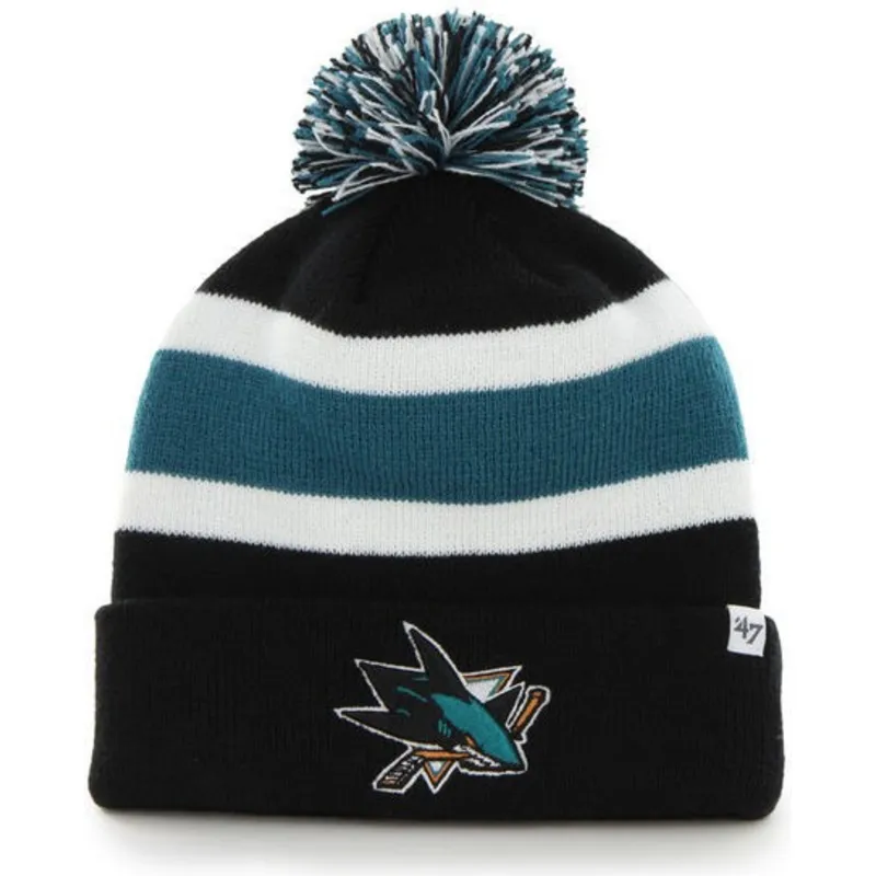 mutzen-pompon-schwarz-der-san-jose-sharks-nhl-von-47-brand