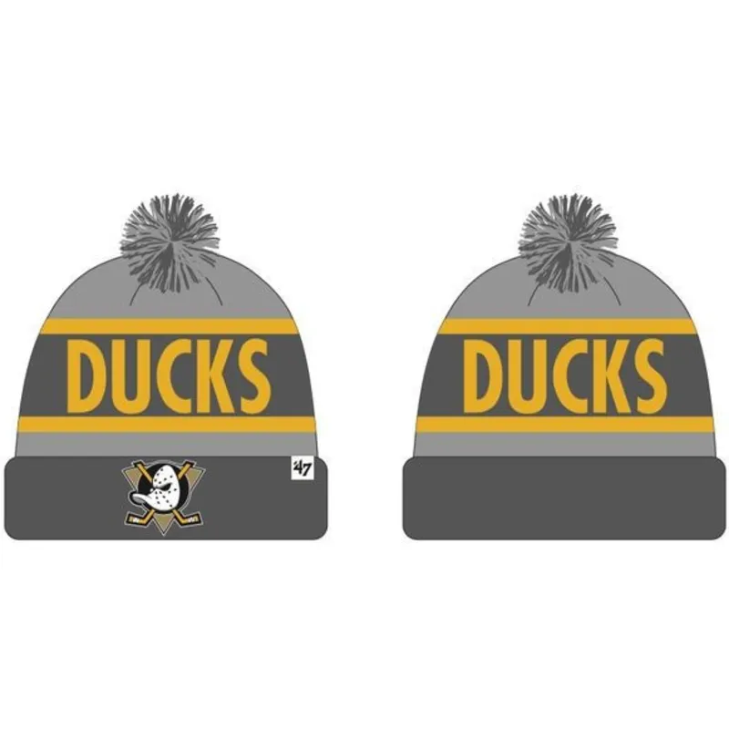 berretto-grigio-con-pompon-anaheim-ducks-nhl-calgary-di-47-brand