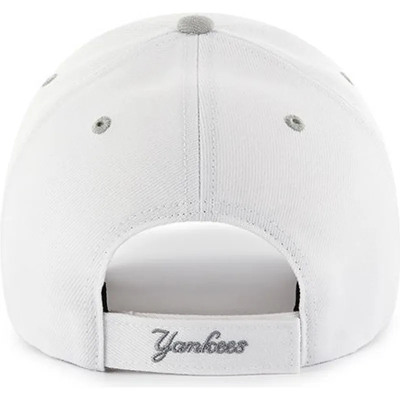 cappelli-curva-bianco-cinghia-regolabile-dei-new-york-yankees-mlb-di-47-brand