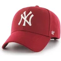 cappello-snapback-curva-rosso-scuro-new-york-yankees-mlb-mvp-di-47-brand