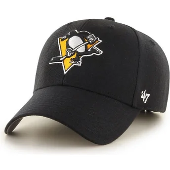 Gorra curva negra de Pittsburgh Penguins NHL MVP de 47 Brand