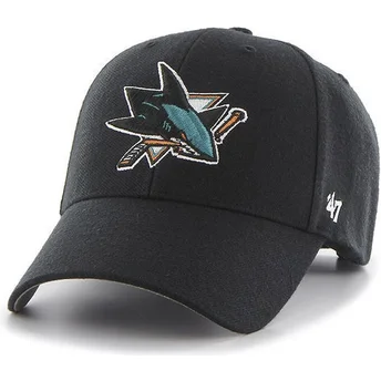 Gorra curva negra de San Jose Sharks NHL MVP de 47 Brand