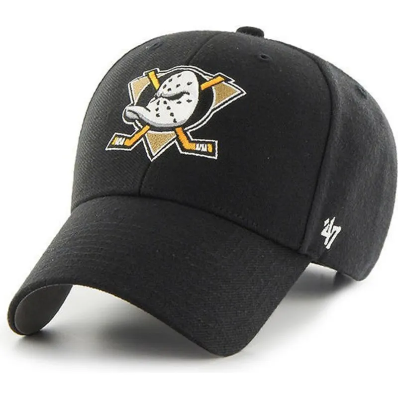 cappelli-curva-nero-cinghia-regolabile-dei-anaheim-ducks-nhl-di-47-brand