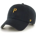 cappellino-nero-con-visiera-curva-e-mini-logo-dei-pittsburgh-pirates-mlb-clean-up-di-47-brand