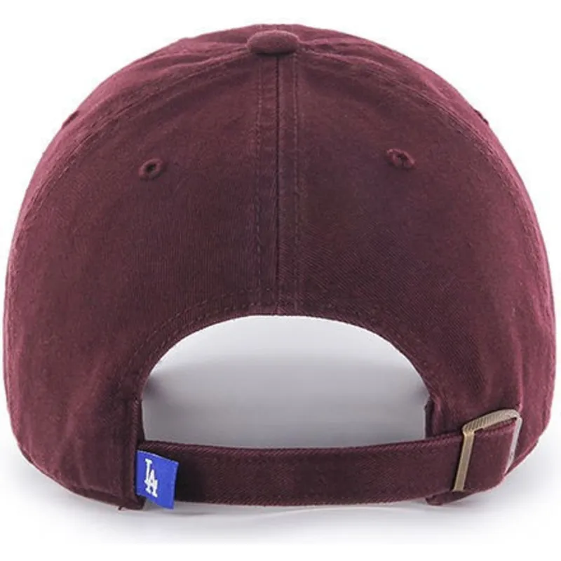 cappelli-curva-rosso-cinghia-regolabile-granate-negro-dei-los-angeles-dodgers-mlb-di-47-brand