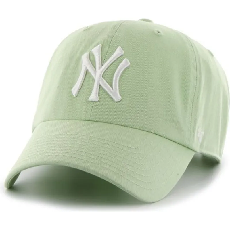 cappelli-curva-verde-cinghia-regolabile-claro-dei-new-york-yankees-mlb-di-47-brand