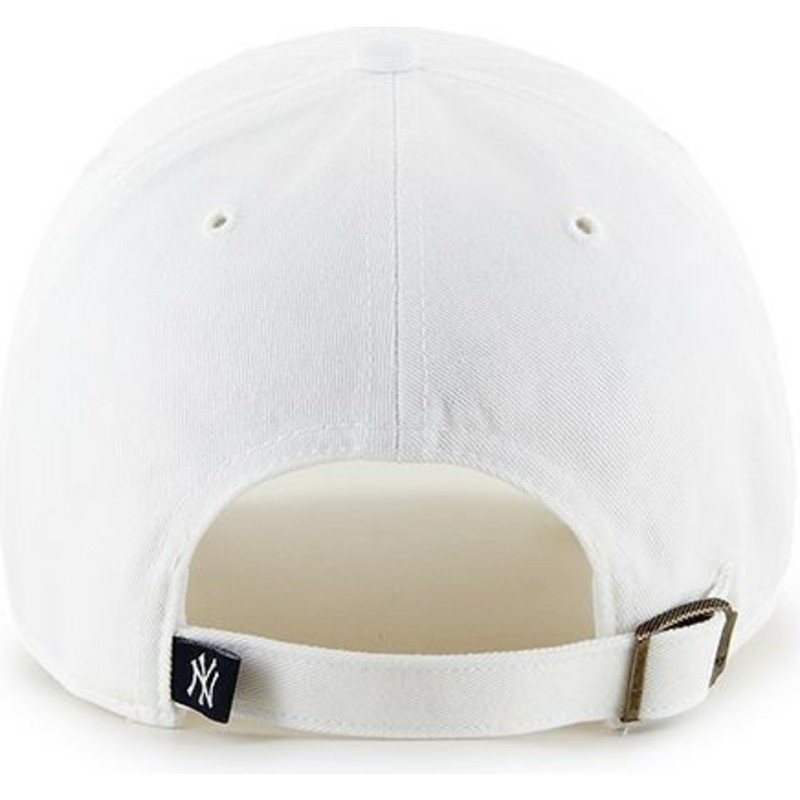 47-brand-curved-brim-new-york-yankees-mlb-clean-up-cap-weiss