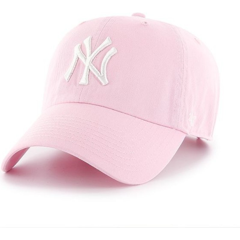 47-brand-curved-brim-new-york-yankees-mlb-clean-up-cap-hellrosa