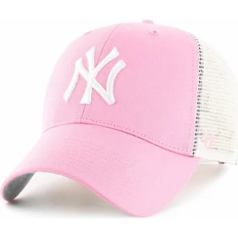 Lyserød trucker-kasket fra New York Yankees MLB af 47 Brand