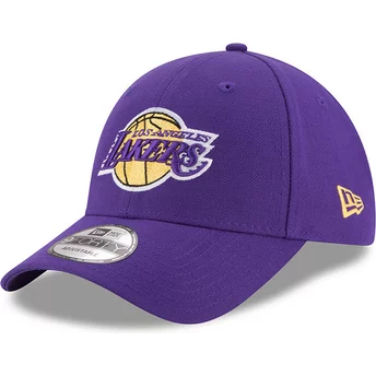 Casquette courbée violette ajustable 9FORTY The League Los Angeles Lakers NBA New Era