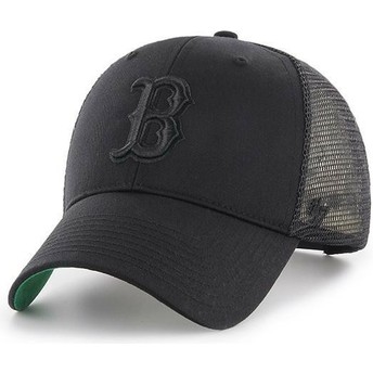 47 Brand Schwarzes Logo Boston Red Sox MLB MVP Branson Trucker Cap schwarz