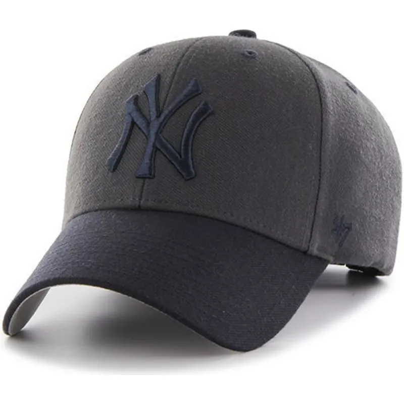 cappelli-curva-nero-cinghia-regolabile-dei-new-york-yankees-mlb-di-47-brand