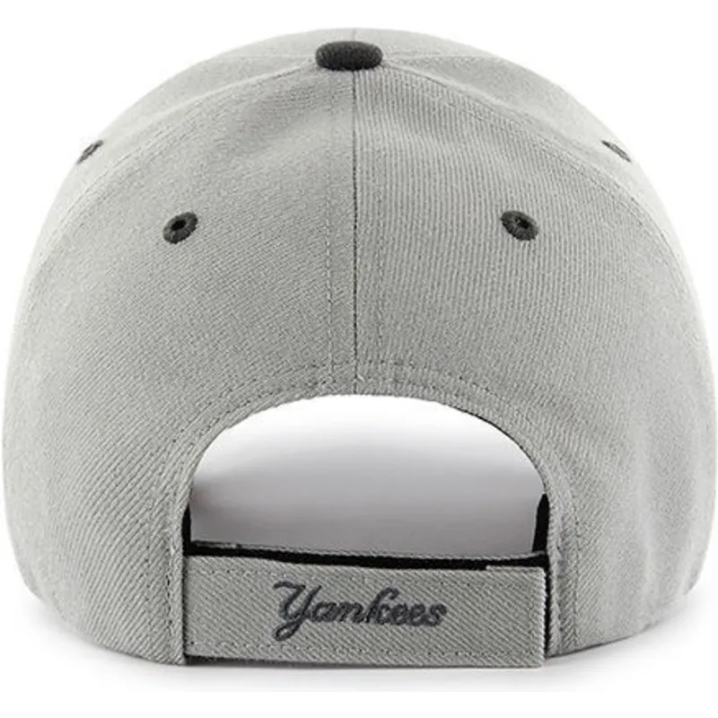 cappelli-curva-grigio-cinghia-regolabile-dei-new-york-yankees-mlb-di-47-brand cappelli-curva-grigio-cinghia-regolabile-dei-new-york-yankees-mlb-di-47-brand