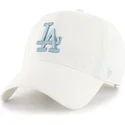 cappellino-curvo-bianco-con-logo-blu-dei-los-angeles-dodgers-mlb-clean-up-di-47-brand