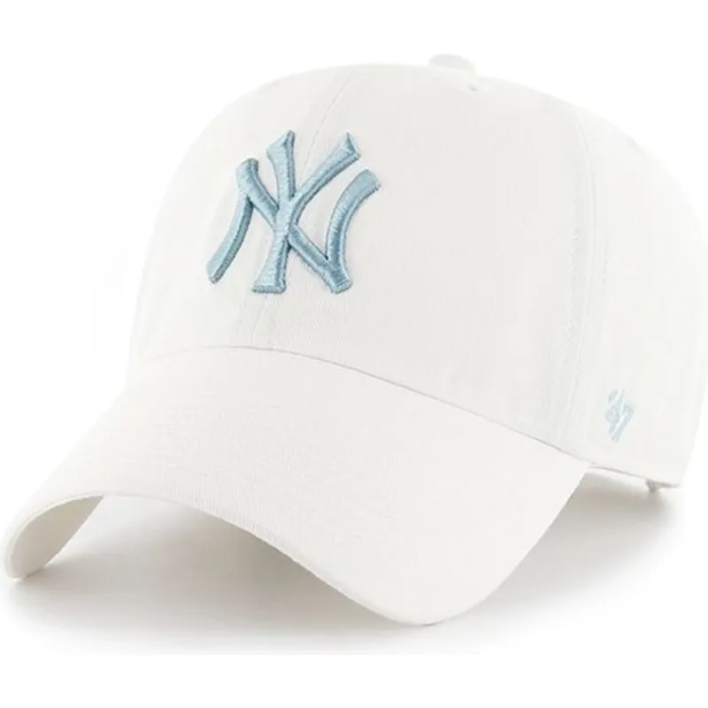 cappelli-curva-bianco-cinghia-regolabile-dei-new-york-yankees-mlb-di-47-brand cappelli-curva-bianco-cinghia-regolabile-dei-new-york-yankees-mlb-di-47-brand
