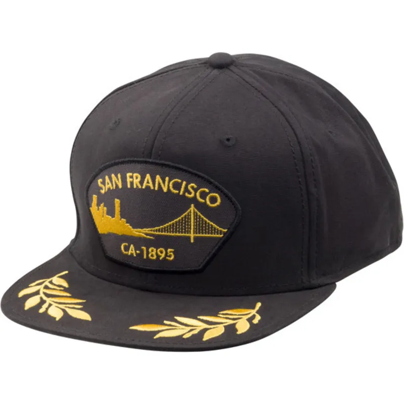 mutzen-flach-schwarz-snapback-the-farm-von-goorin-bros mutzen-flach-schwarz-snapback-the-farm-von-goorin-bros