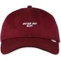 cappellino-rosso-regolabile-con-visiera-curva-texting-never-not-busy-di-djinns