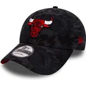 cappelli-curva-mimetizzazione-cinghia-regolabile-negro-team-9forty-dei-chicago-bulls-nba-di-new-era